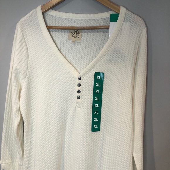 NWT Chaser Thermal Waffle Henley XL cozy lounge - Picture 3 of 14
